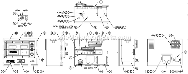 Generac CT07068AVAN (3907V24810)(2007) Obs 70kw 6.8 120/240 1p Vp Al -09-27 Generator - Liquid Cooled H Panel 2a Battery Charger Diagram