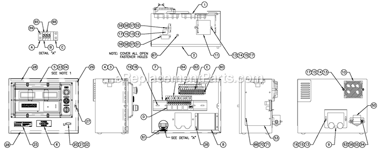 Generac CT15068AVSN (0208V26024)(2008) Obs 150kw 6.8 120/240 1p Vp St -01-17 Generator - Liquid Cooled H Panel 2a Battery Charger Diagram