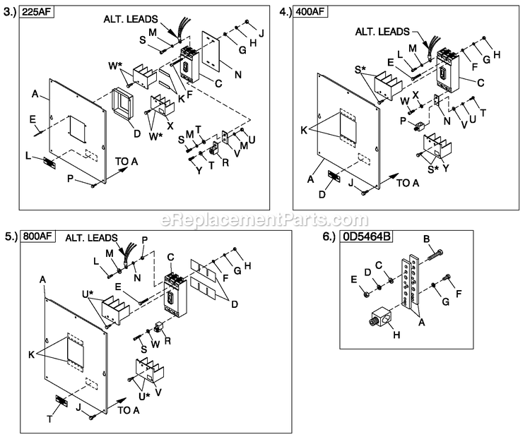 Generac CT15068AVSN (0208V26024)(2008) Obs 150kw 6.8 120/240 1p Vp St -01-17 Generator - Liquid Cooled Cpl C3 H Control Cb Connection Diagram