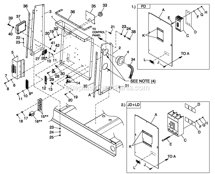 Generac CT15068AVSN (0208V26024)(2008) Obs 150kw 6.8 120/240 1p Vp St -01-17 Generator - Liquid Cooled Cpl C3 H Control Cb Connection Diagram