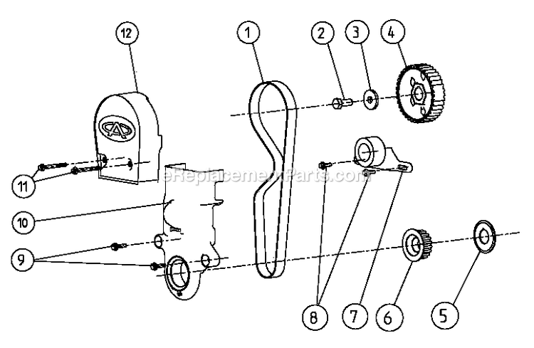 Generac EG02515GNAX (3000056130 - 3000112178)(2016) 25kw 1.5l 120/208 3p Ng Al -02-29 Generator Gas Engine Timing System Diagram