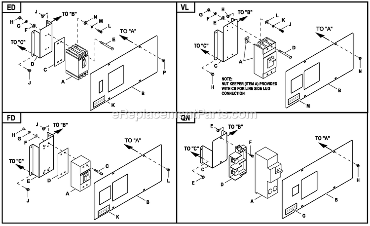 Generac EG02515GNAX (3000056130 - 3000112178)(2016) 25kw 1.5l 120/208 3p Ng Al -02-29 Generator Ev Connection Box C2 Cpl (4) Diagram