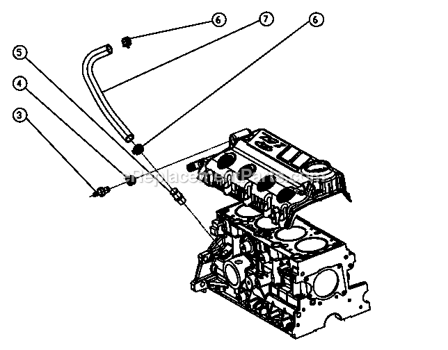 Generac EG02515GNAX (3000056130 - 3000112178)(2016) 25kw 1.5l 120/208 3p Ng Al -02-29 Generator Gas Engine Blow By System Assy. Diagram