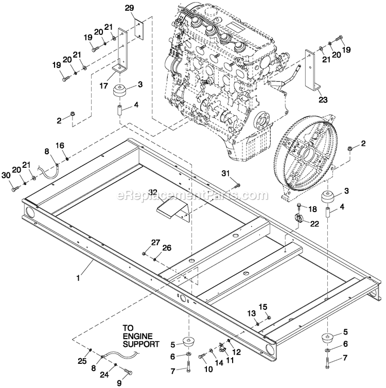 Generac ET04524ANSC (7360890 - 9046858)(2014) 45kw 2.4l 120/240 1p Ng St Ems -07-01 Generator - Liquid Cooled Mounting Base 2.4l C2 Diagram