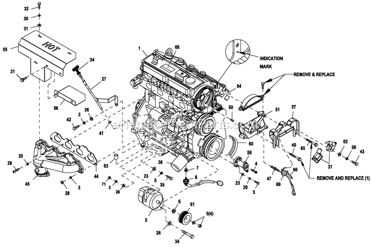 Generac ET04524ANSX (7143448 - 9277352)(2014) 45kw 2.4l 120/240 1p Ng St -10-30 Generator - Liquid Cooled Engine Common Parts 2.4l G2 45kw Diagram