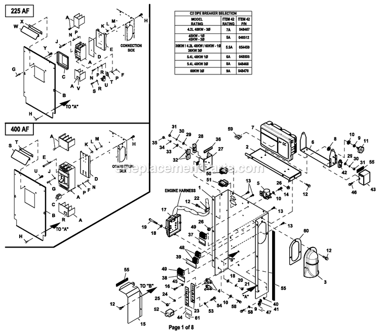 Generac ET04524GNSC (6477884 - 6633227)(2011) Obs 45kw 2.4 120/208 3p Ng St -09-30 Generator Conbox C2 Cpl (1) Diagram