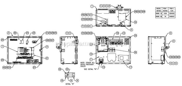 Generac ET04842ANAY (5882868)(2010) Obs 48kw 4.2 120/240 1p Ng Al -04-30 Generator - Liquid Cooled R-200b 1800 Rpm 4.2l Diagram