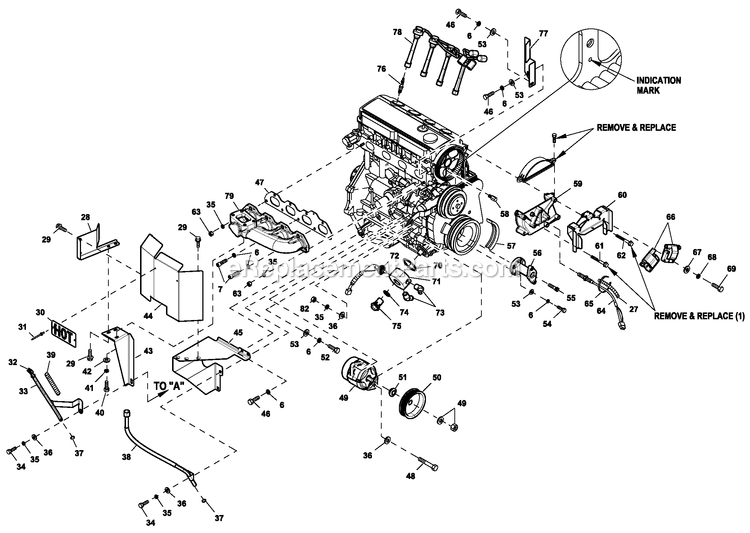 Generac ET06024KNSX (5959464 - 6152116)(2010) Obs 60kw 2.4 277/480 3p Ng St -10-27 Generator Engine Common Parts 2.4l G2 Turbo 60k (1) Diagram