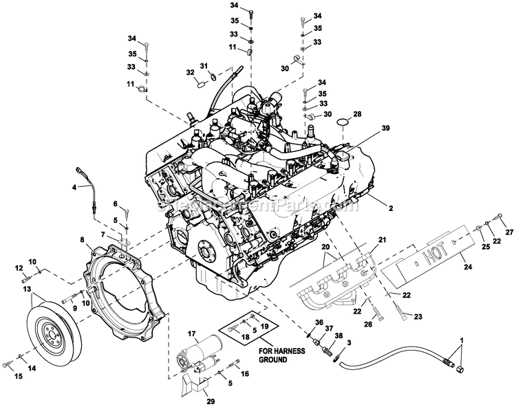 Generac ET08046ANAX (6343875)(2011) 80kw 4.6l 120/240 1p Ng Al -05-04 Generator - Liquid Cooled Ev Engine Common Parts Rh 4.6lg3 Diagram