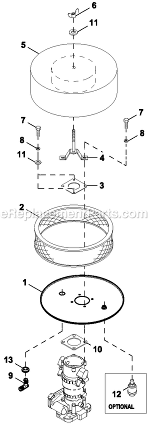 Generac ET08046ANAX (6343875)(2011) 80kw 4.6l 120/240 1p Ng Al -05-04 Generator - Liquid Cooled Ev Air Cleaner Diagram