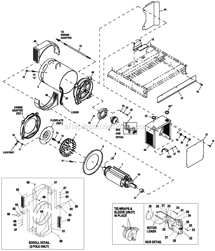 Generac ET08046ANAX (6343875)(2011) 80kw 4.6l 120/240 1p Ng Al -05-04 Generator - Liquid Cooled Ev Cpl Alternator Brushless Diagram