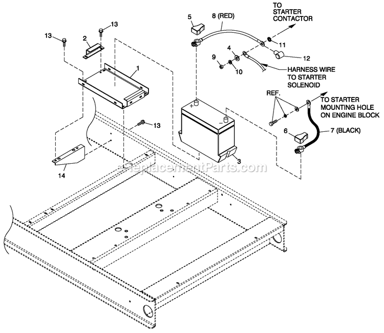 Generac ET08054JVAX (9720704)(2015) 80kw 5.4 120/240 3p Lp Al -06-09 Generator Mounting Base 4.6l G3 Diagram