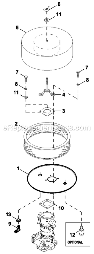 Generac ET08054JVAX (9720704)(2015) 80kw 5.4 120/240 3p Lp Al -06-09 Generator Ev Air Cleaner Diagram