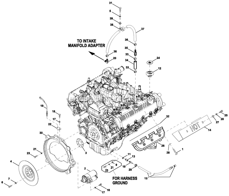 Generac ET08054JVAX (9720704)(2015) 80kw 5.4 120/240 3p Lp Al -06-09 Generator Ev Engine Common Parts 5.4l C5 (1) Diagram