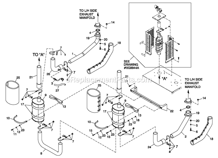 Generac ET10068ANSY (5981014 - 6136191)(2010) Obs 100kw 6.8 120/240 1p Ng St -10-08 Generator - Liquid Cooled Muffler 6.8l Cpl Exh C5 Emissions Diagram