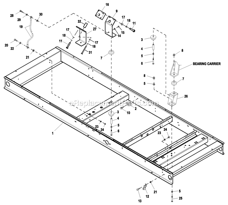 Generac ET10068JNAC (6462102 - 9300467)(2014) 100kw 6.8 120/240 3p Ng Al Epa -11-14 Generator Ev Mounting Base Diagram