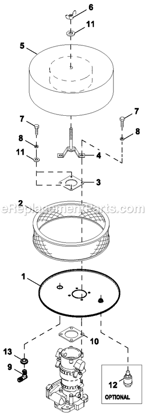 Generac ET13068GNAC (6245704)(2011) 130kw 6.8 120/208 3p Ng Al Em -01-24 Generator Ev Air Cleaner Diagram