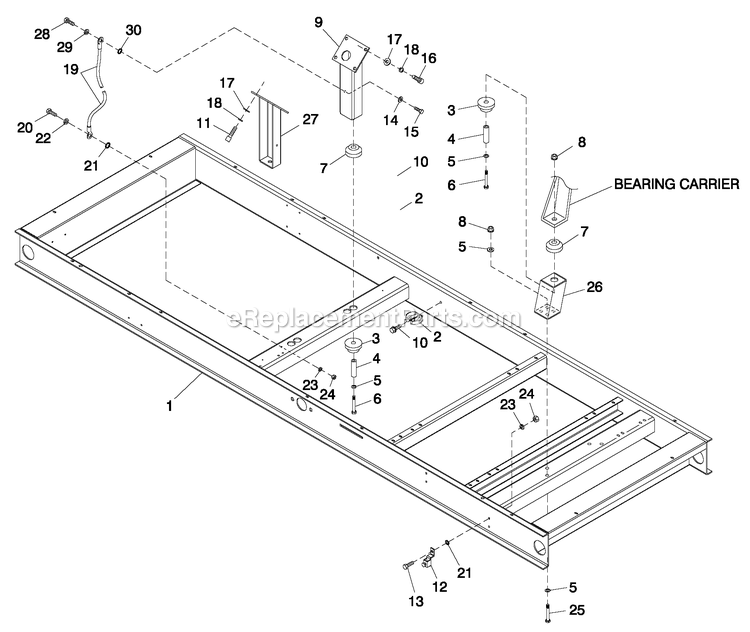 Generac ET15068ANSY (5810185 - 6139045)(2010) Obs 150kw 6.8 120/240 1p Ng St -10-13 Generator - Liquid Cooled Mounting Base Diagram