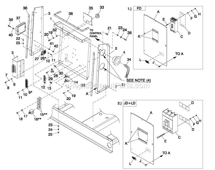 Generac ET15068AVSY (6080629)(2010) Obs 150kw 6.8 120/240 1p Lp St -08-20 Generator - Liquid Cooled Cpl C5 H Control Cb Connection Diagram