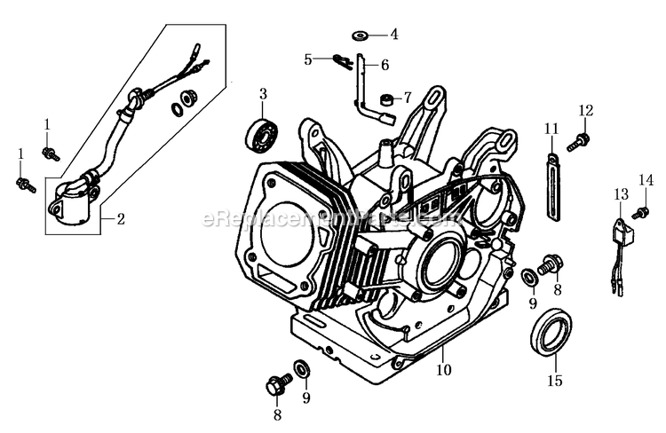 Generac G0066730 (8805256A - 3000158392)(2016) Rs7000e 420 49st W/Cord And Dial -05-09 Generator Crankcase Diagram