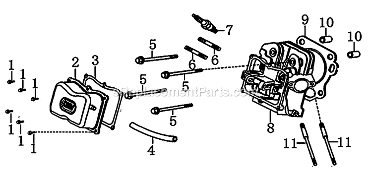 Generac G0066730 (8805256A - 3000158392)(2016) Rs7000e 420 49st W/Cord And Dial -05-09 Generator Cylinder Head Diagram