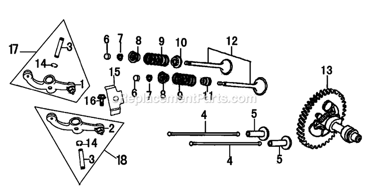 Generac G0066730 (8805256A - 3000158392)(2016) Rs7000e 420 49st W/Cord And Dial -05-09 Generator Rocker And Camshaft Diagram