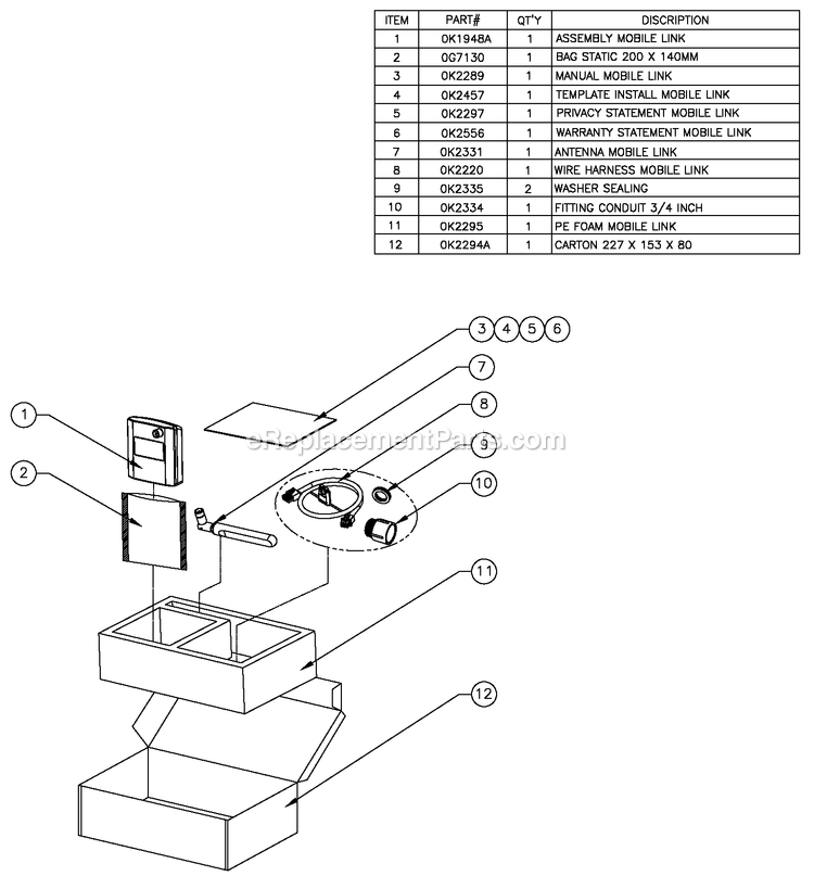 Generac HG02224JNAX (3000123052)(2016) 22kw 2.4l 120/240 3p Ng Al -03-03 Generator Ev Mobile Link Diagram