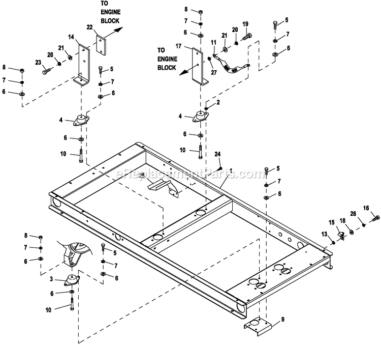 Generac HT02524ANAX (6327155 - 8375334)(2013) 25kw 2.4 120/240 1p Ng Alum -08-08 Generator - Liquid Cooled Mounting Base 2.4l Diagram