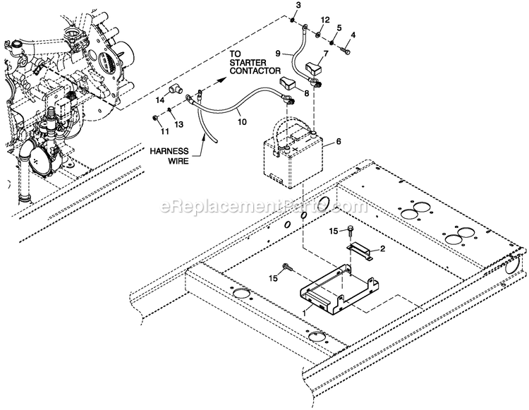 Generac HT02524ANAX (8395769 - 9246729)(2014) 25kw 2.4 120/240 1p Ng Alum -10-21 Generator - Liquid Cooled Battery Accessories Diagram