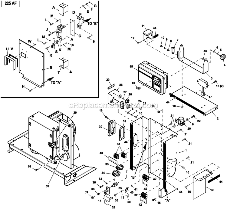 Generac HT02524ANAX (8395769 - 9246729)(2014) 25kw 2.4 120/240 1p Ng Alum -10-21 Generator - Liquid Cooled Connection Box C1 Cpl Diagram