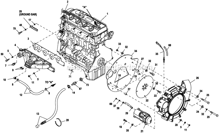 Generac HT02524ANAX (8395769 - 9246729)(2014) 25kw 2.4 120/240 1p Ng Alum -10-21 Generator - Liquid Cooled Engine Common Parts 2.4l G2 Diagram