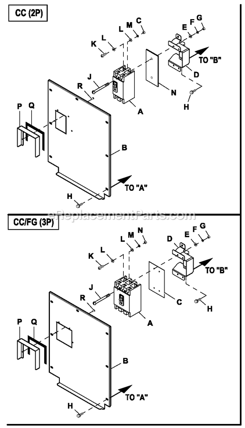 Generac HT02524GNAX (8570175 - 9521642)(2016) Obs 25kw 2.4 120/208 3p Ng Al -05-09 Generator Connection Box Cl Cpl (3) Diagram