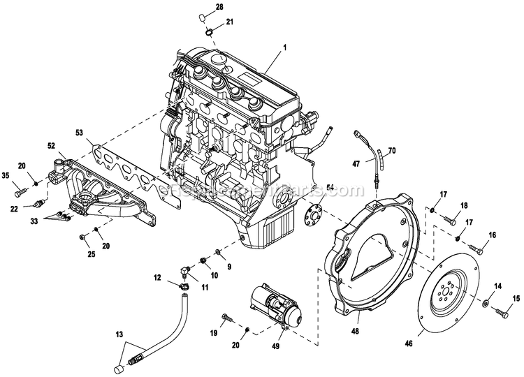 Generac HT03524ANAX (7064093 - 8357475)(2013) 35kw 2.4 120/240 1p Ng Alum -08-02 Generator - Liquid Cooled Engine Common Parts 2.4l G2 Turbo 36k Diagram