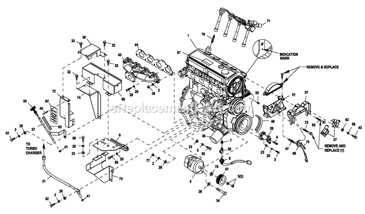 Generac HT03524GNAX (6798528)(2011) Obs 35kw 2.4 120/208 3p Ng Al -12-15 Generator Engine Common Prt 2.4l G2 Turbo 36k (2) Diagram
