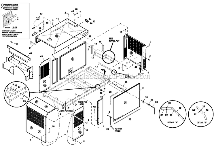 Generac HT03524GNAX (6798528)(2011) Obs 35kw 2.4 120/208 3p Ng Al -12-15 Generator Ev Enclosure C2 Diagram