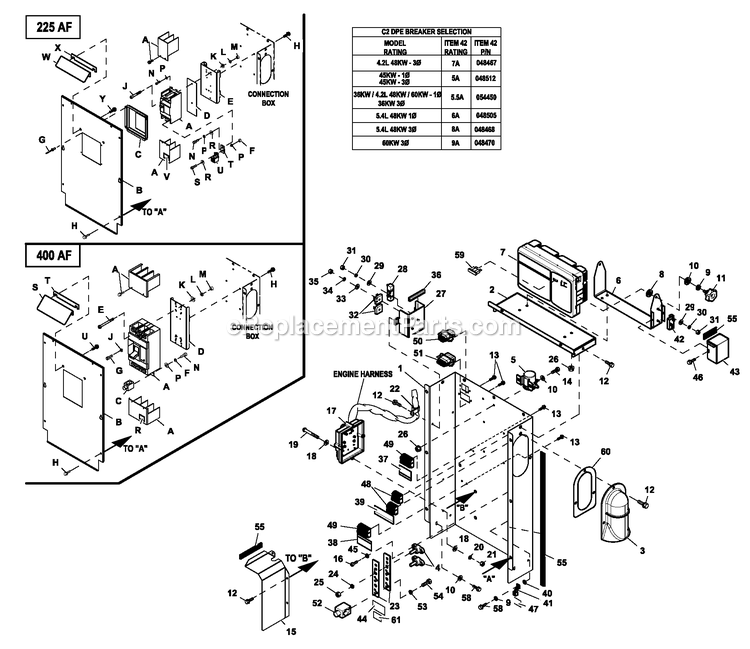 Generac HT03524GNAX (6798528)(2011) Obs 35kw 2.4 120/208 3p Ng Al -12-15 Generator Conbox C2 Cpl (1) Diagram