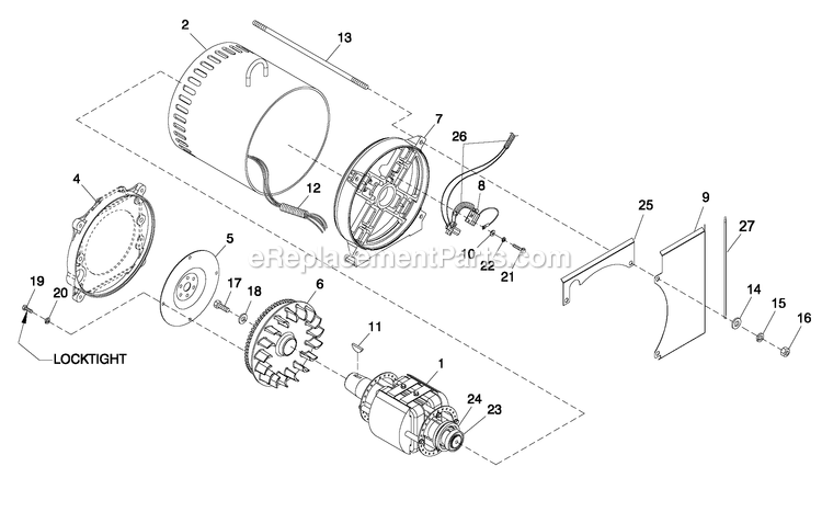 Generac HT03524GNAX (6798528)(2011) Obs 35kw 2.4 120/208 3p Ng Al -12-15 Generator Cpl Alternator Direct Excitation Diagram