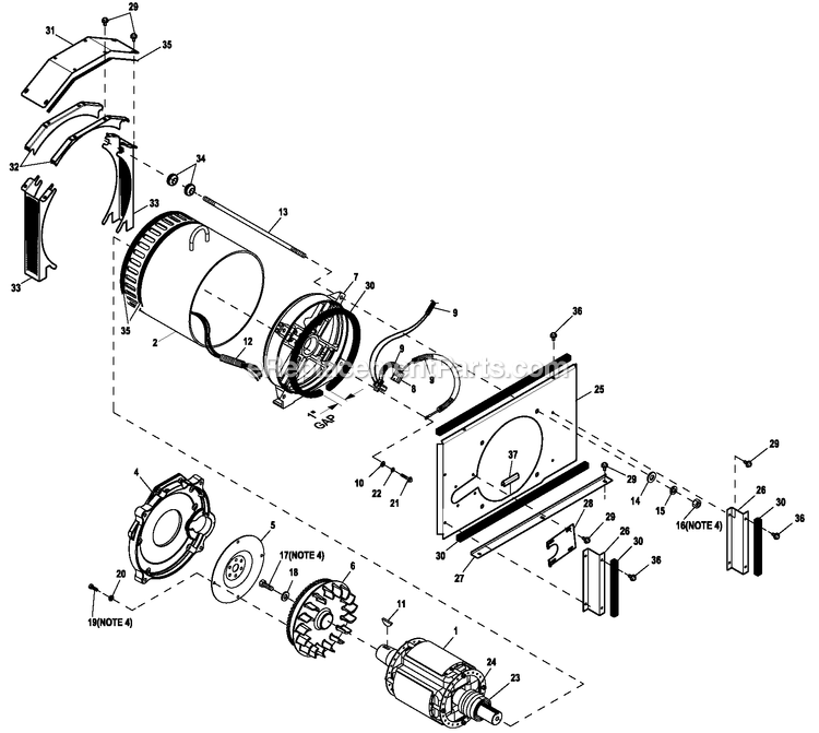 Generac HT03524GNAX (8442356 - 9391721)(2014) Obs 35kw 2.4 120/208 3p Ng Al -12-17 Generator Ev Altcomprt Direct B-Can Diagram