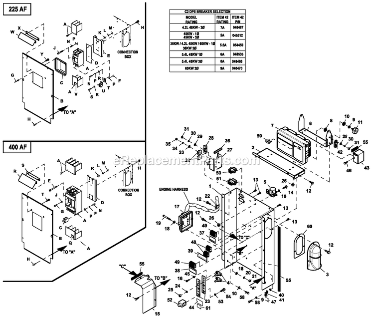Generac HT03524KNAX (8553006 - 9158562)(2014) Obs 35kw 2.4 277/480 3p Ng Al -09-03 Generator Ev Conbox C2 Cpl (1) Diagram