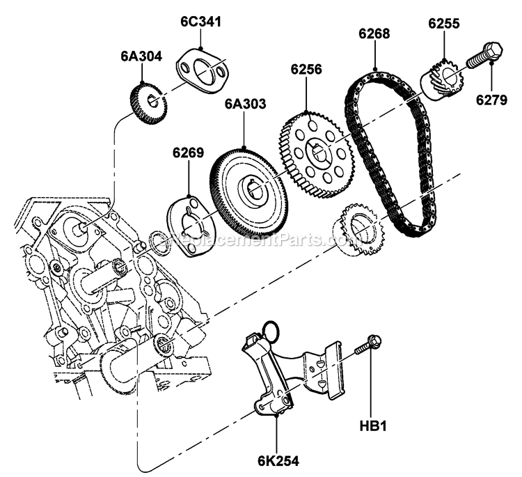 Generac HT04542ANAX (6264225)(2011) Obs 45kw 4.2 120/240 1p Ng Al -02-16 Generator - Liquid Cooled 4.2l Gas Engine Timing Components Diagram