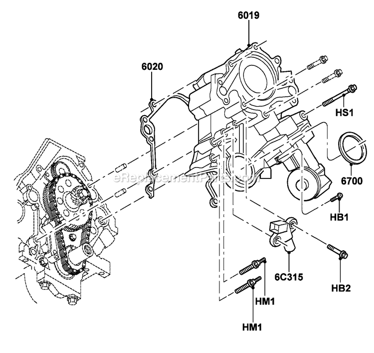 Generac HT04542ANAX (6264225)(2011) Obs 45kw 4.2 120/240 1p Ng Al -02-16 Generator - Liquid Cooled 4.2l Gas Engine Timing Cover Diagram