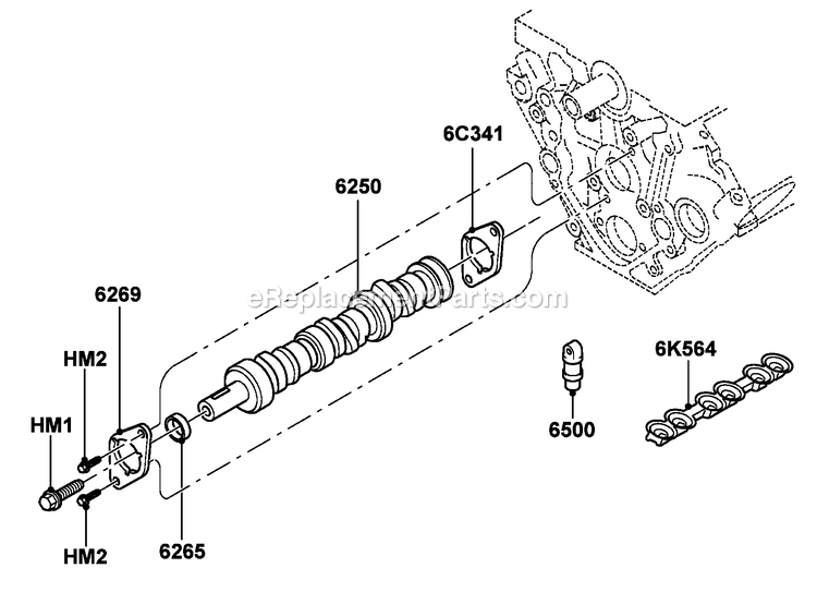 Generac HT04542ANAX (6264225)(2011) Obs 45kw 4.2 120/240 1p Ng Al -02-16 Generator - Liquid Cooled 4.2l Gas Engine Camshaft Diagram