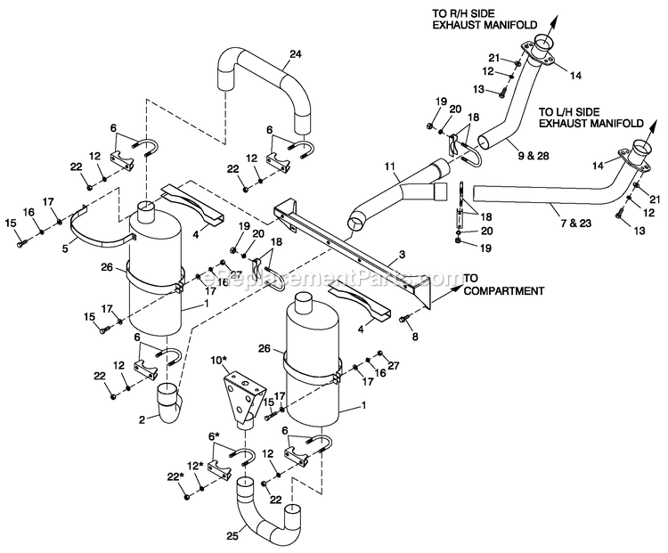 Generac HT04542ANAX (6264225)(2011) Obs 45kw 4.2 120/240 1p Ng Al -02-16 Generator - Liquid Cooled Muffler Exhaust Diagram