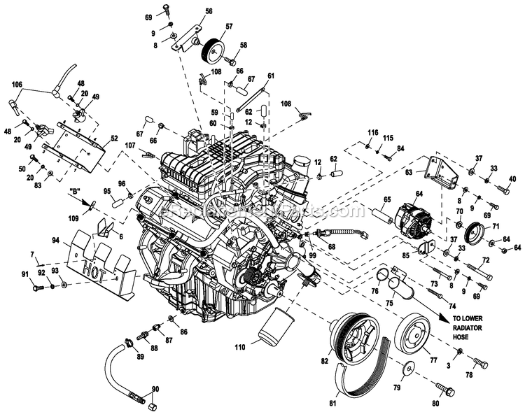 Generac HT04542ANAX (6421994 - 6721789)(2011) Obs 45kw 4.2 120/240 1p Ng Al -11-18 Generator - Liquid Cooled Ev Engine Common Parts 4.2l G3 48kw Diagram