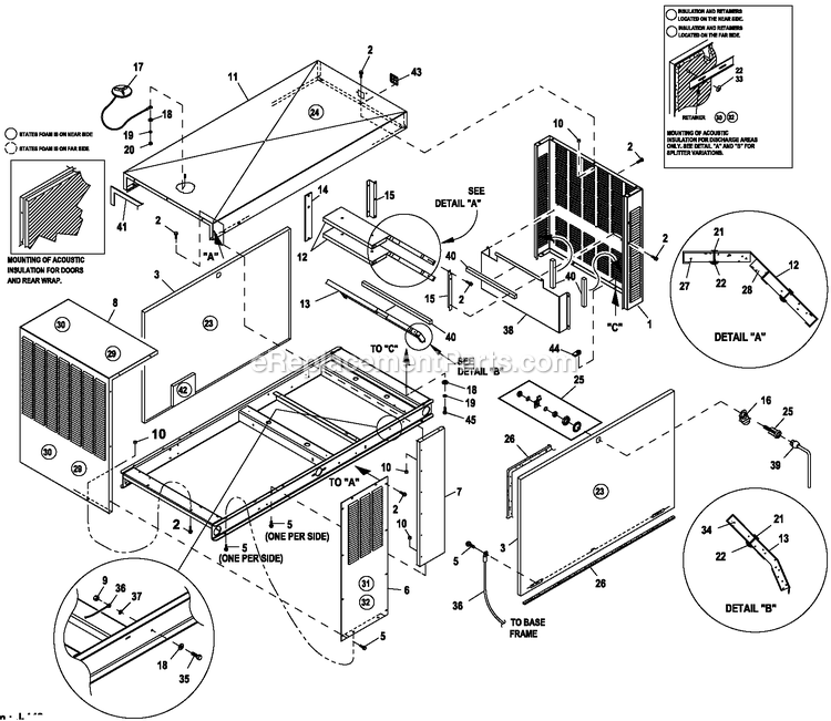 Generac HT04554ANAC (8408435)(2013) 45kw 5.4 120/240 1p Ng Alm Ems -08-29 Generator - Liquid Cooled Ev Enclosure C2 2.4l G2 Turbo Diagram