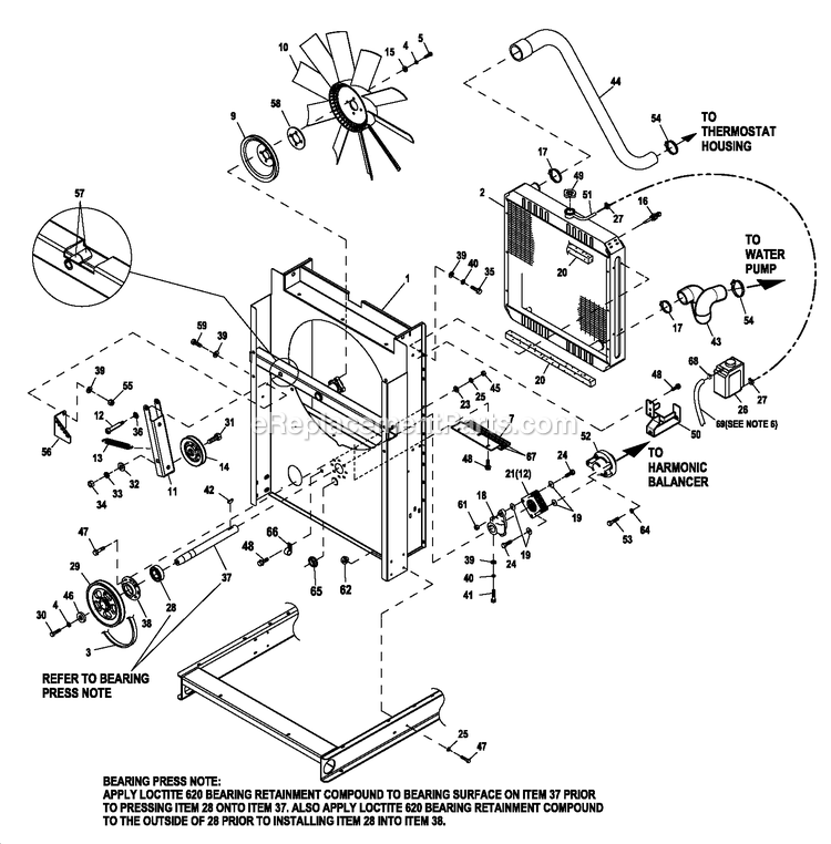 Generac HT04554GNAC (9386862)(2014) Obs 45kw 5.4 120/208 3p Ng Ale -12-12 Generator Ev Cooling System 5.4l C2 Diagram