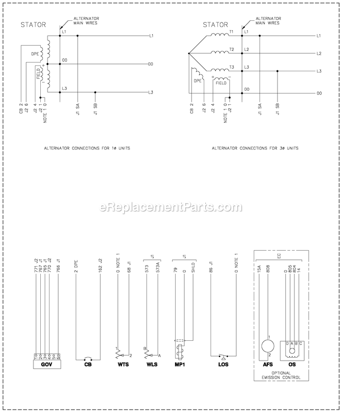 Generac HT08054GVAX (3000070224 - 3000070227)(2016) 80kw 5.4 120/208 3p Lpv Al -02-09 Generator Ev Fuel Sys Ng Lpv 6.4l 80kw Cpl Diagram