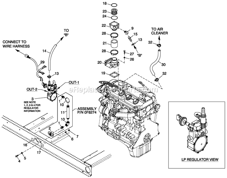 Generac LT02524JNSNA (GXA00111 - )(2009) 25kw 2.4 120/240 3p Ng Stlbh10 -06-16 Generator Ev Fuel System 2.4l G2 Diagram