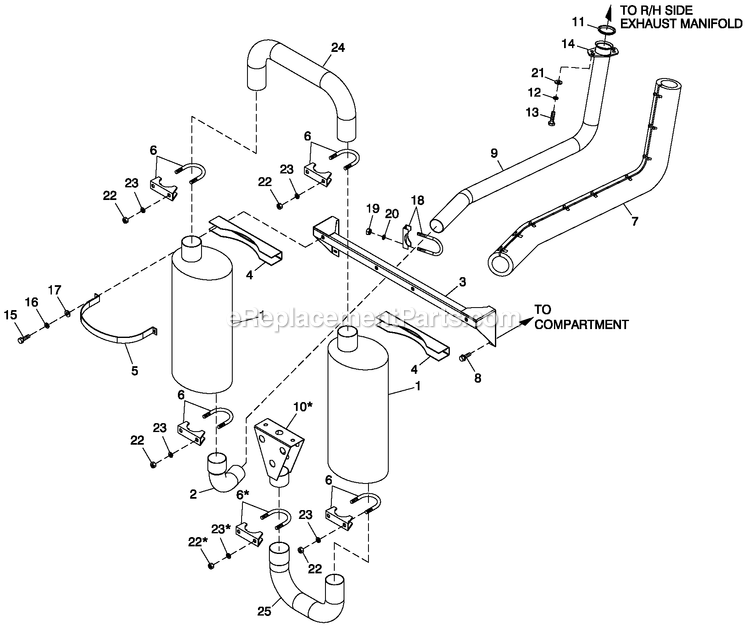 Generac LT02524JNSNA (GXA00111 - )(2009) 25kw 2.4 120/240 3p Ng Stlbh10 -06-16 Generator Ev Muffler Exh 2.4l 45kw G2 Diagram