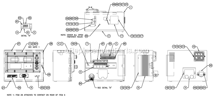 Generac LT02524JNSNA (GXA00111 - )(2009) 25kw 2.4 120/240 3p Ng Stlbh10 -06-16 Generator H-Panel 10a Battery Charger E-Gov 12v Diagram